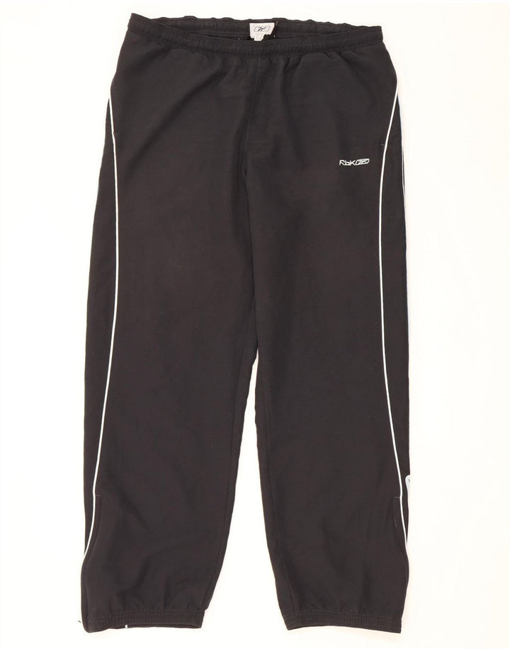 Reebok Herren-Trainingsanzug mit Grafik, Jogginghose, Größe L, Schwarz, Polyester
