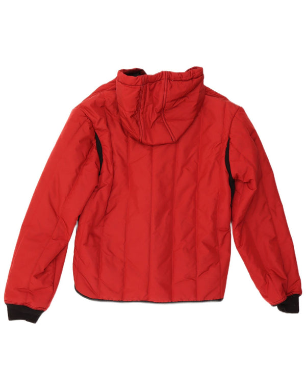 Refrigiwear Wattierte Damenjacke mit Kapuze, UK 16, Größe L, Rot, Farbblock