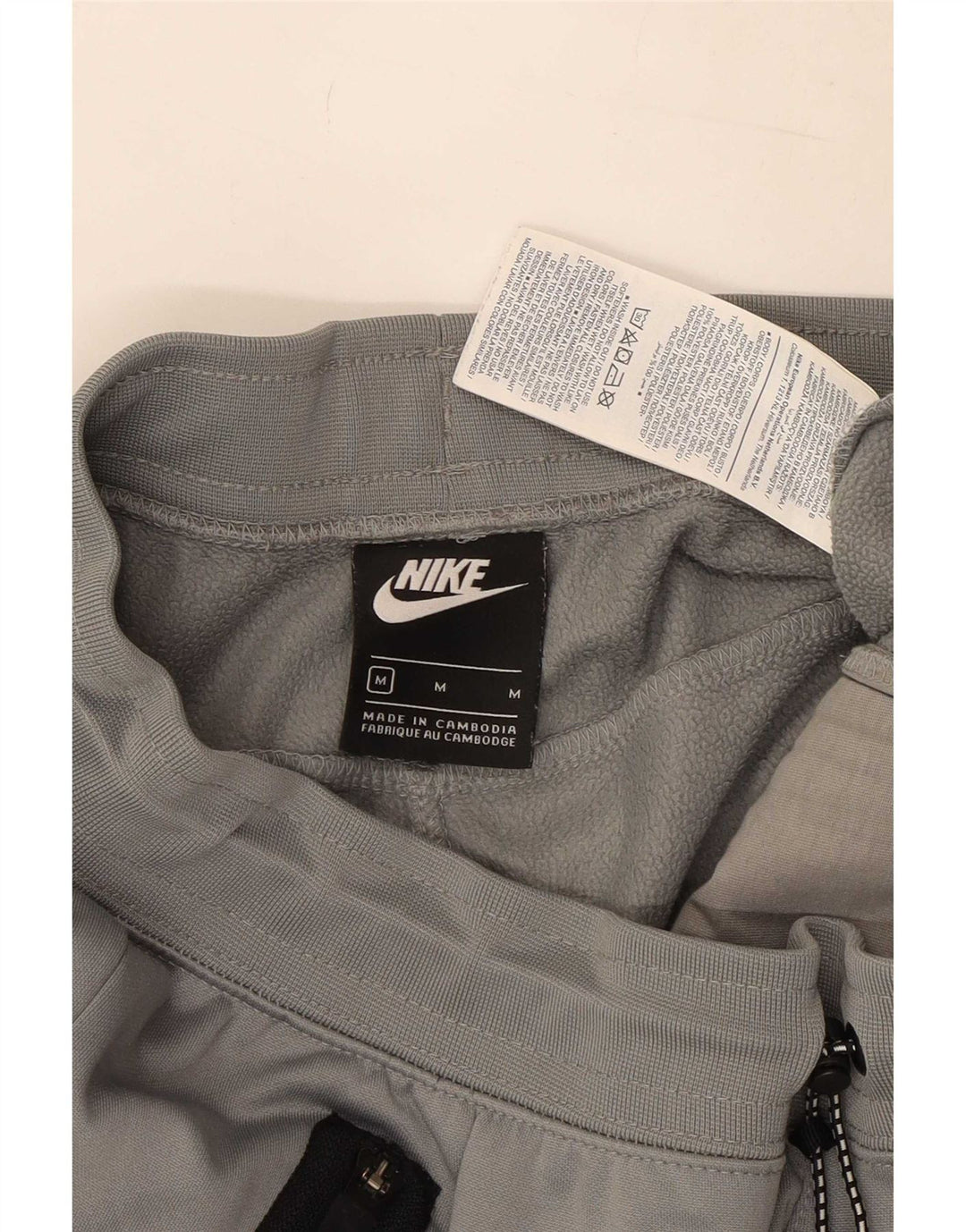 Nike Herren-Trainingshose, Jogginghose, mittelgraues Farbblock-Polyester