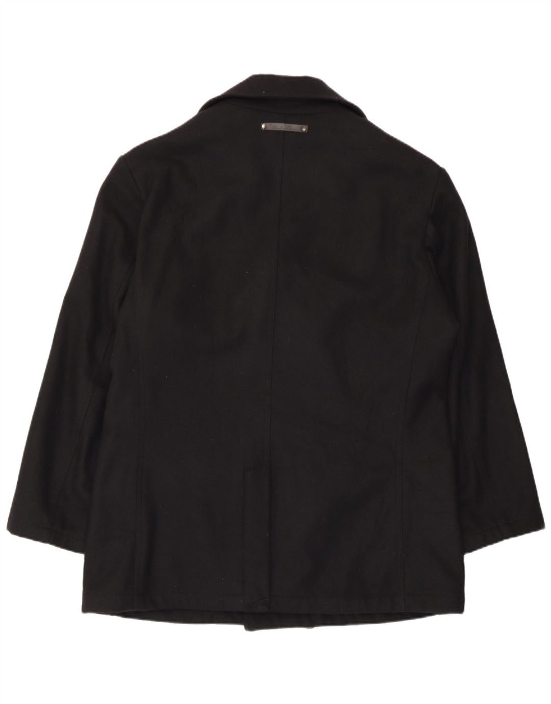 Marlboro Classics Herren Pea Coat EU 48 Mittelschwarze Wolle
