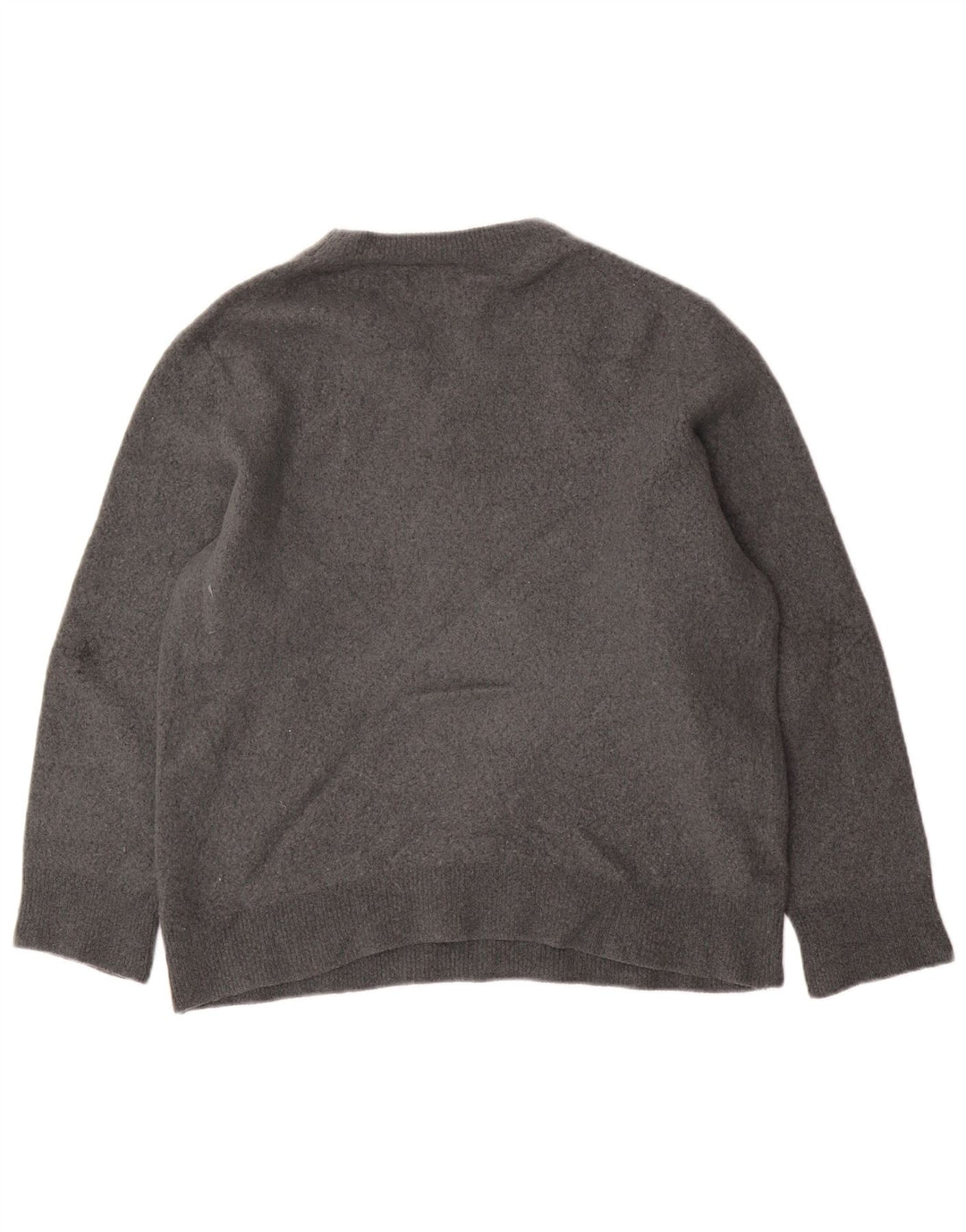 Cos Damen-Pullover mit entspannter Passform und Rundhalsausschnitt, Gr. 14, Mittelgrau