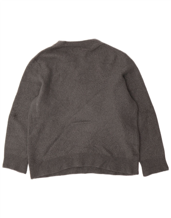 Cos Damen-Pullover mit entspannter Passform und Rundhalsausschnitt, Gr. 14, Mittelgrau