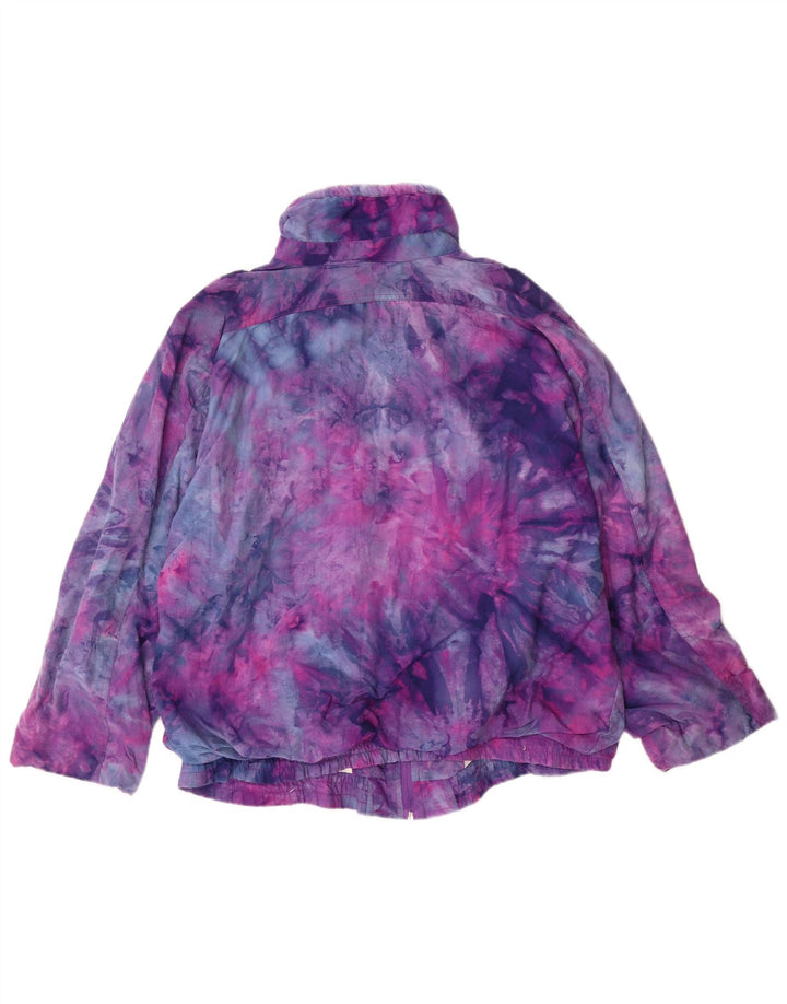 Vintage Damen Trainingsanzug Top Jacke UK 16 Groß Mehrfarbig Tie Dye