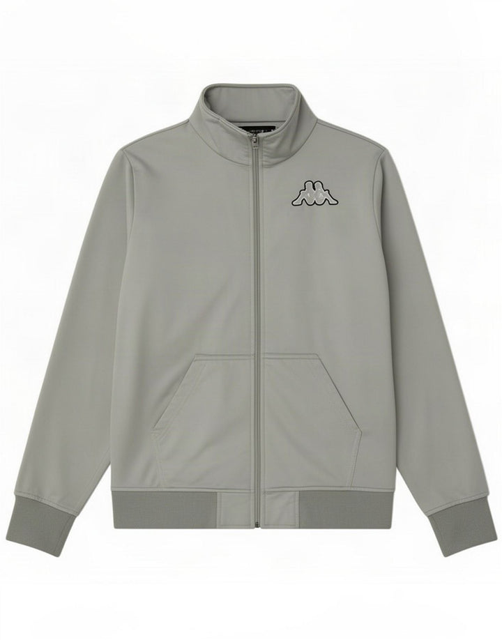 Kappa Herren-Trainingsanzug-Topjacke, großes graues Polyester