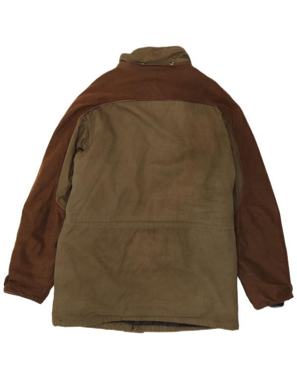 Beretta Herren-Utility-Jacke UK 42 XL Khaki Colourblock Baumwolle