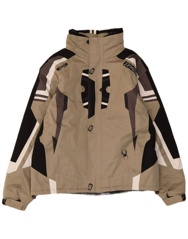 Spyder Herren Skijacke UK 40 Large Beige Colourblock