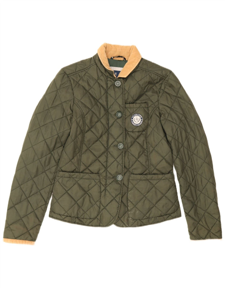 Playlife Damen Steppjacke UK 14 Medium Khaki Baumwolle