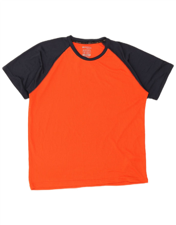 Mountain Warehouse Herren-T-Shirt-Oberteil XL Orangefarbenes Blockfarben-Polyester