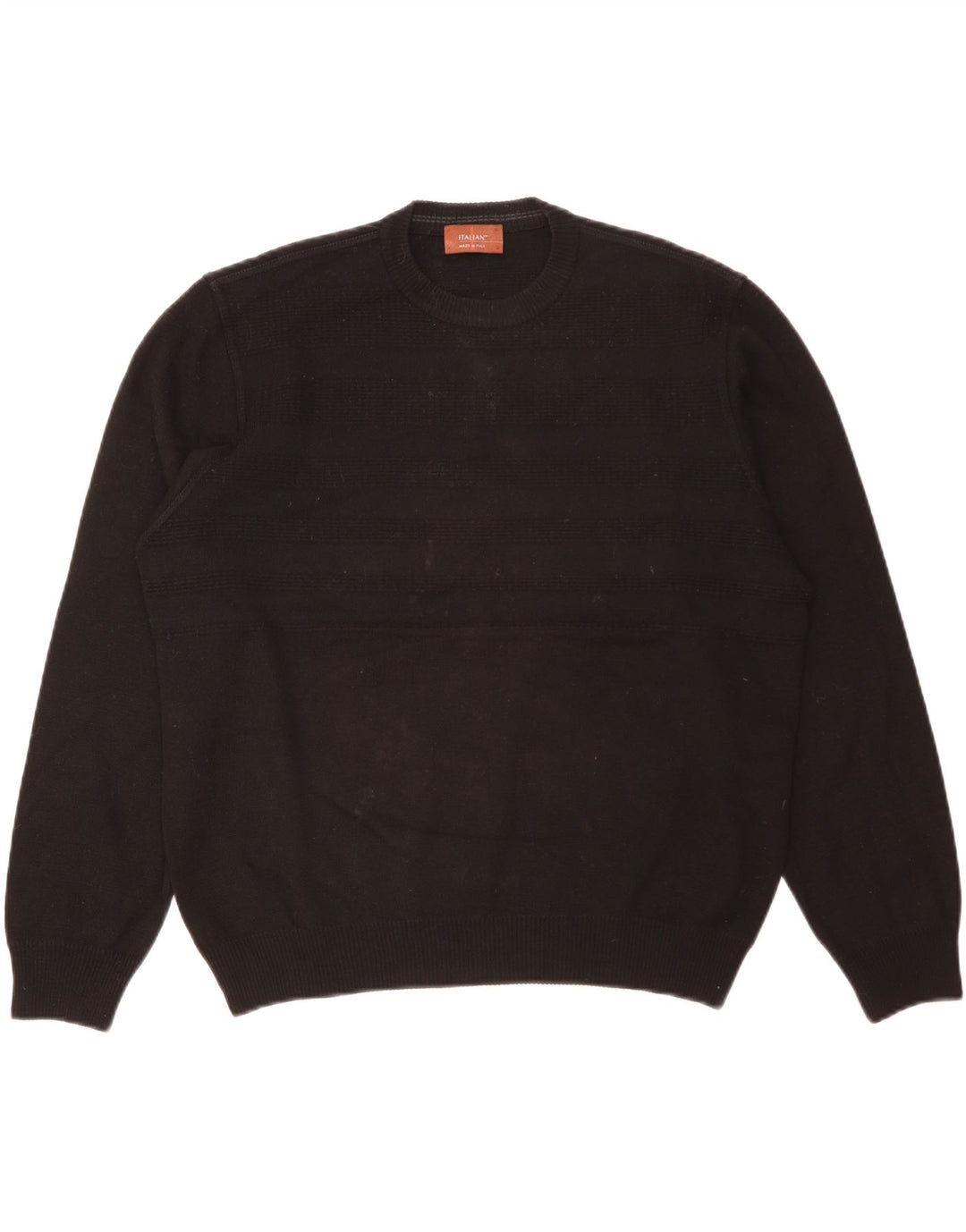 Marks & Spencer Herren-Pullover mit Rundhalsausschnitt, groß, aus schwarzem Acryl