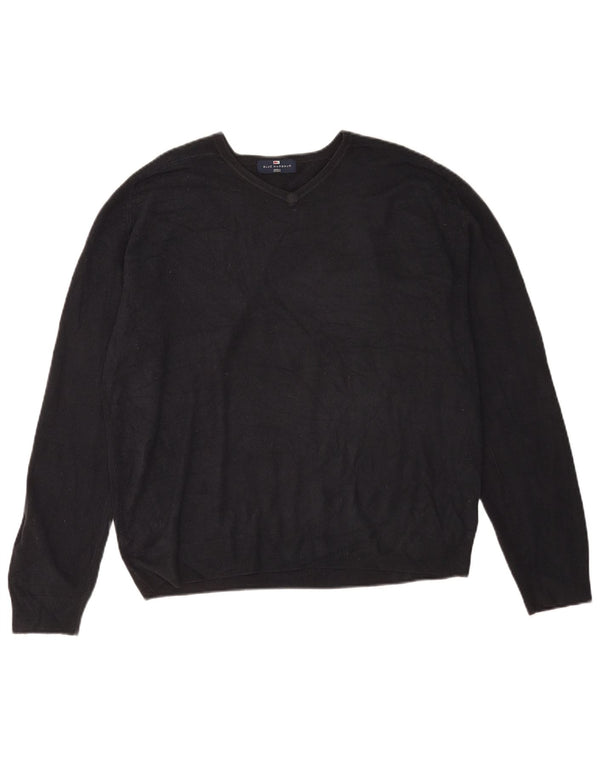 Marks & Spencer Herren Blue Harbor V-Ausschnitt Pullover Pullover Large Navy Acryl