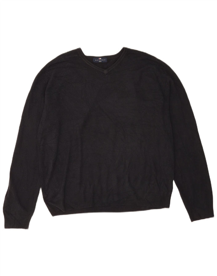 Marks & Spencer Herren Blue Harbor V-Ausschnitt Pullover Pullover Large Navy Acryl