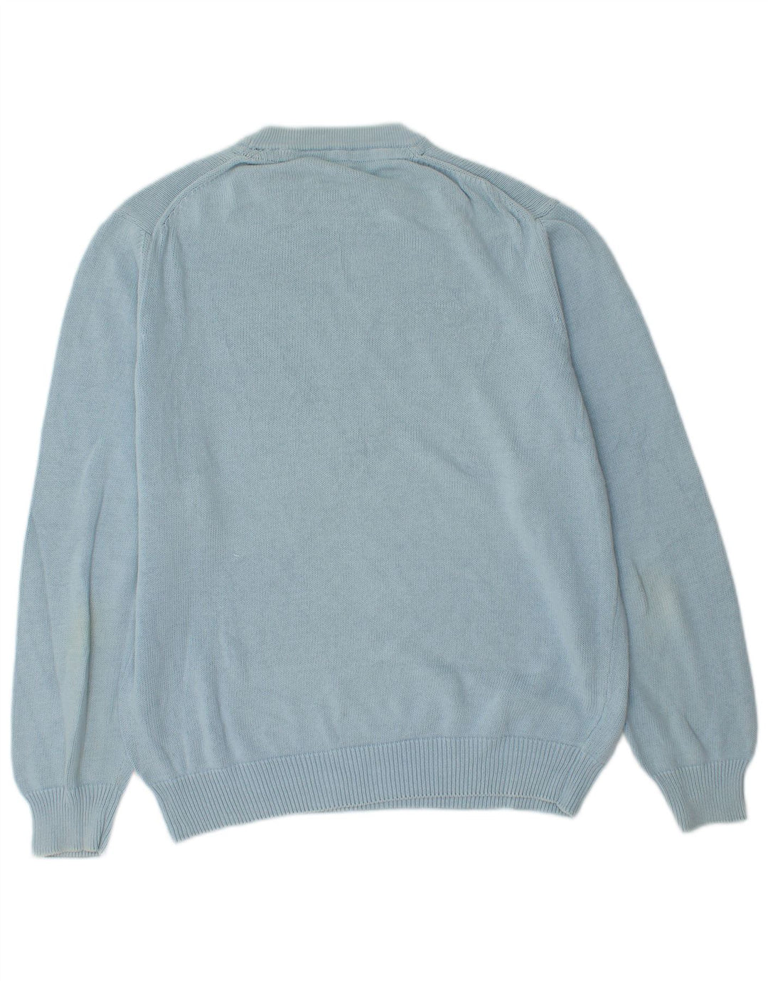 Marina Yachting Herren-Pullover mit Rundhalsausschnitt, mittelblaue Baumwolle