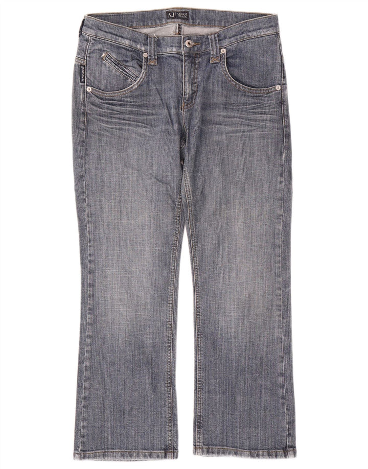 Armani Damen Straight Jeans W28 L26 Blaue Baumwolle