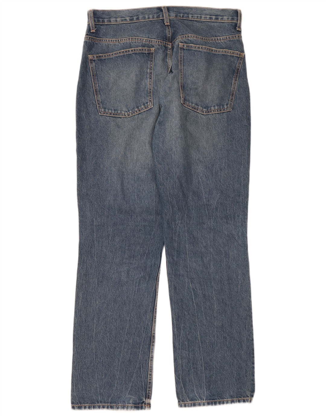 Zara Damen Straight Jeans EU 44 XL W34 L32 Blau