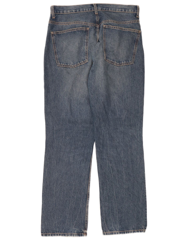 Zara Damen Straight Jeans EU 44 XL W34 L32 Blau