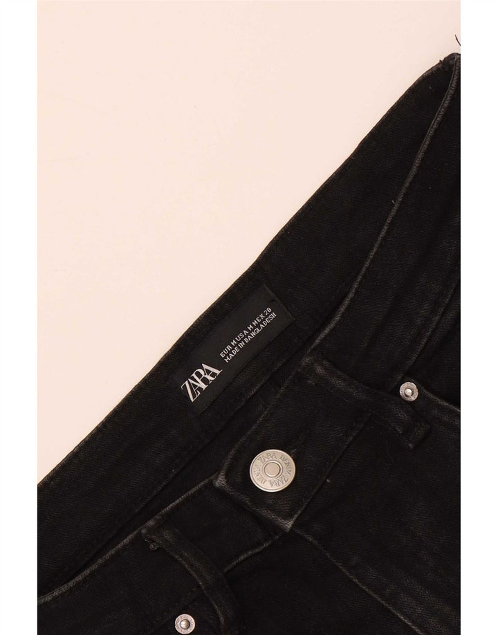 Zara Damen Mini-Jeansrock Medium W28 Schwarz