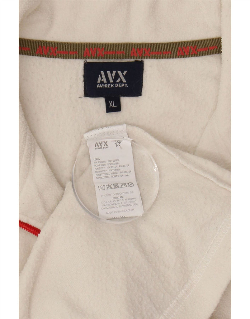AVIREX Womens Fleece Jacket UK 18 XL White Polyester Vintage Avirex and Second-Hand Avirex from Messina Hembry 