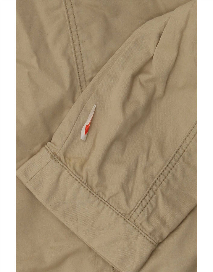 Zara Damen Bomberjacke UK 12 Mittelbeige Baumwolle