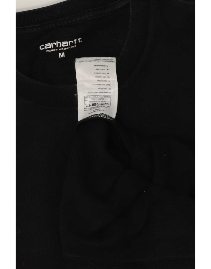 Carhartt Herren Grafik-T-Shirt-Oberteil aus mittelschwarzer Baumwolle