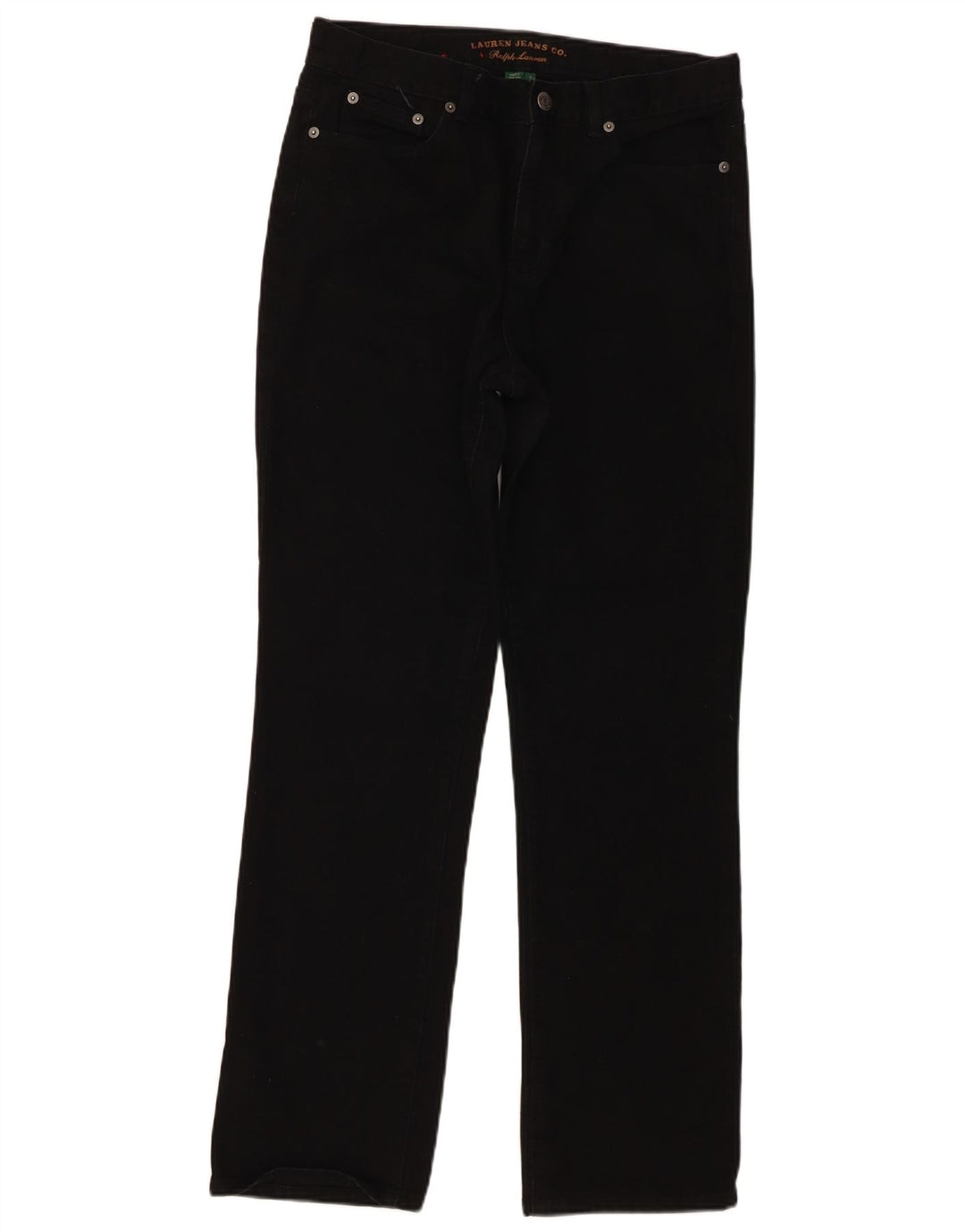 Ralph Lauren Damen Straight Jeans US 8 Medium W30 L30 Schwarz Baumwolle Classic