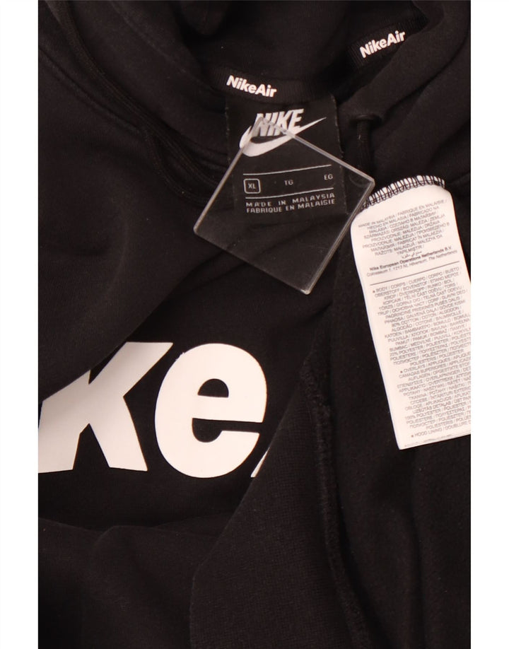 NIKE Herren Graphic Hoodie Pullover XL Schwarz Baumwolle