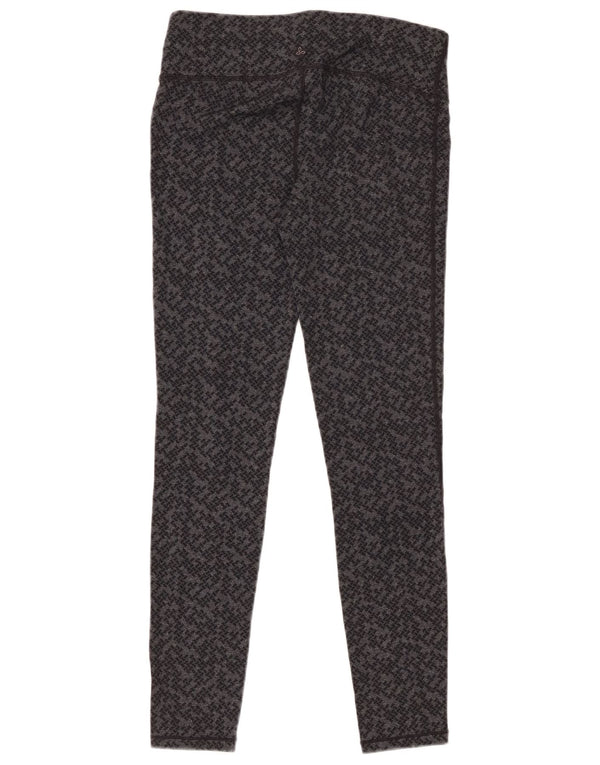 PRANA Damen Leggings UK 8 Small Graues geometrisches Nylon