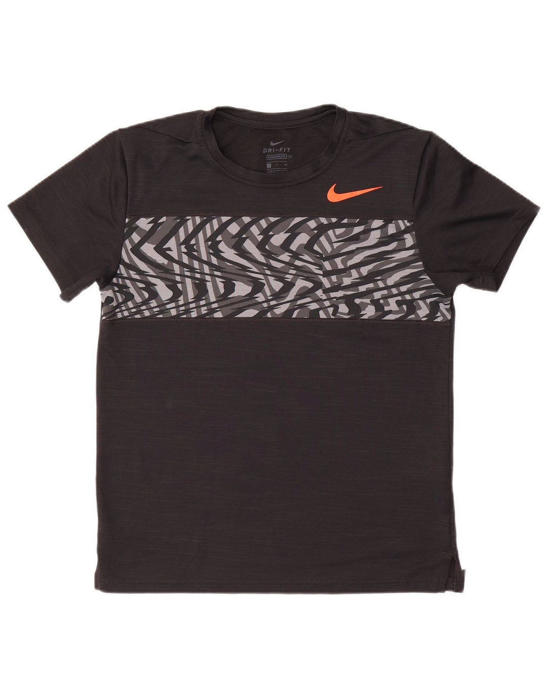 Nike Herren Dri Fit Standard Fit Graphic T-Shirt Top Small Schwarz Polyester