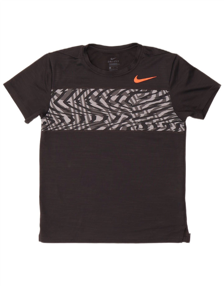 Nike Herren Dri Fit Standard Fit Graphic T-Shirt Top Small Schwarz Polyester