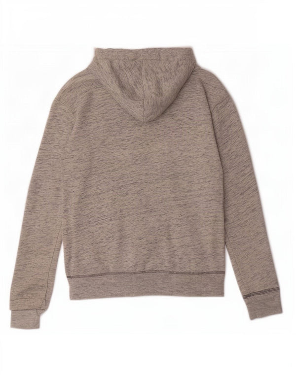 Hollister Womens Graphic Hoodie Pullover UK 6 XS Grau meliert