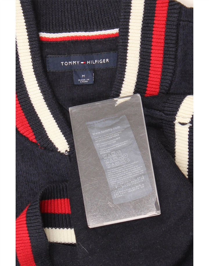 Tommy Hilfiger Herren-Strickjacke aus mittelblauer Baumwolle