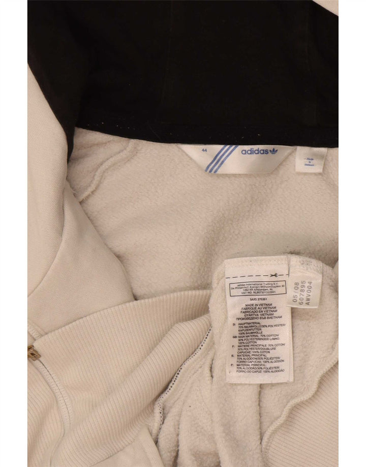 Adidas Damen Graphic Zip Hoodie Pullover IT 44 Mittelweiß Farbblock