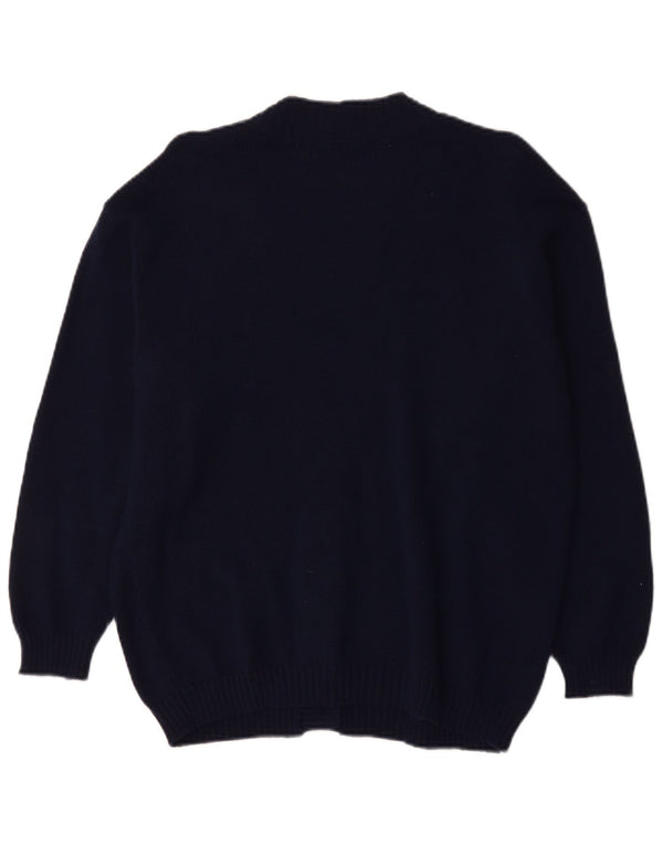Vintage Damen Cardigan Pullover UK 18 XL Marineblau