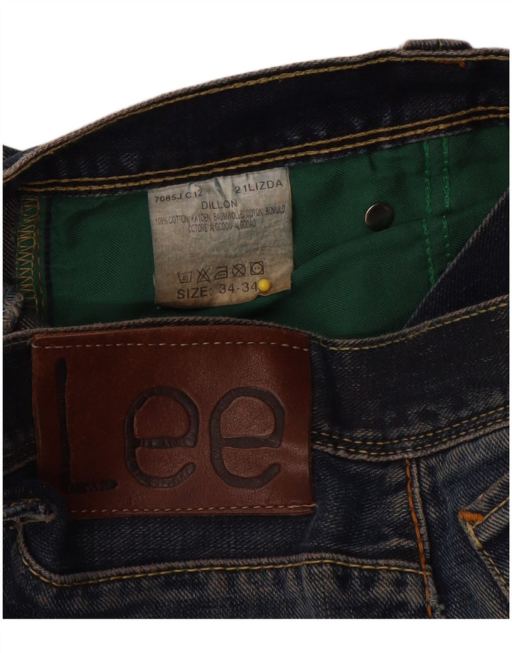 Lee Herren Dillon Loose Jeans W34 L31 Marineblaue Baumwolle