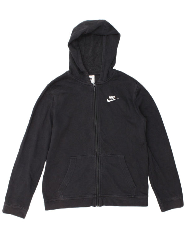 Nike Jungen-Kapuzenpullover mit Reißverschluss, 13–14 Jahre, XL, schwarze Baumwolle