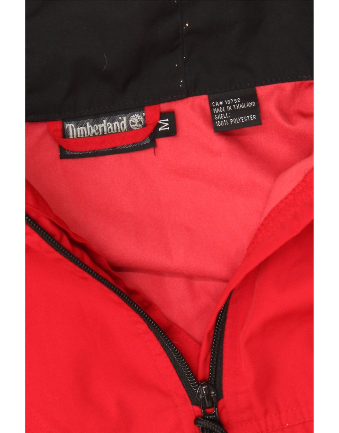 Timberland Herren-Anorakjacke mit Kapuze und Grafik, UK 38, Mittelrot, Polyester