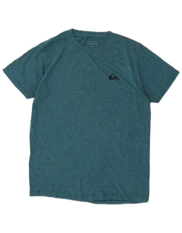 Quiksilver Herren-T-Shirt mit normaler Passform, mittelblaue Baumwolle