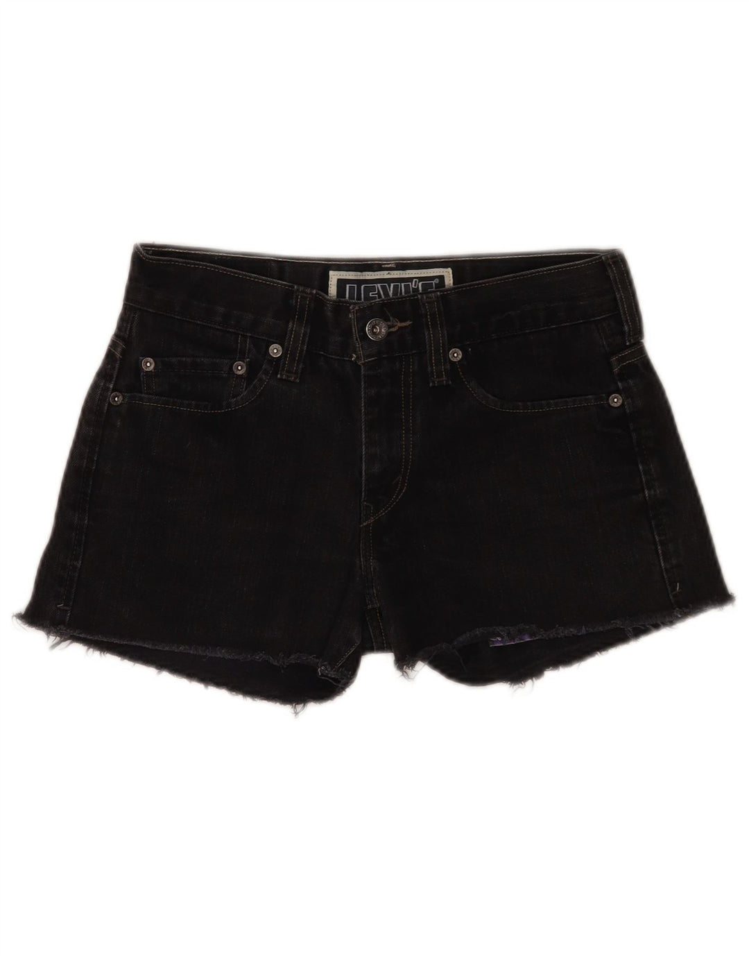 Levi's Damen 511 Skinny Denim Shorts W30 Mittelschwarze Baumwolle