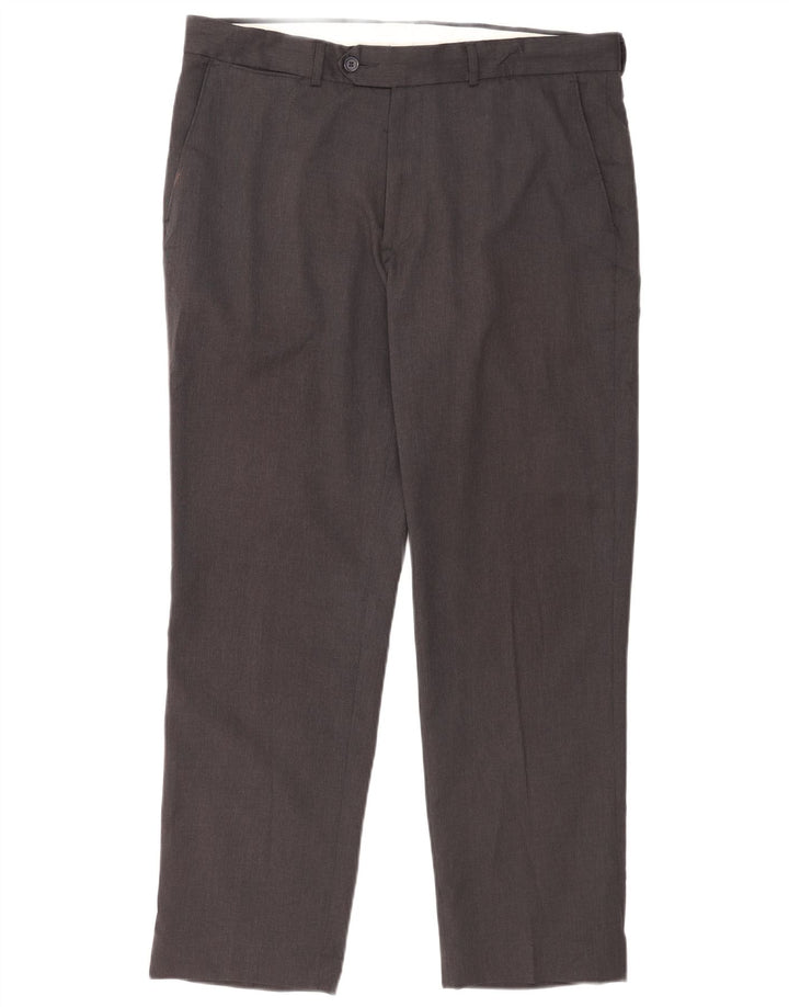 James Pringle Gerade Herren-Anzughose W36 L29 Graues Polyester