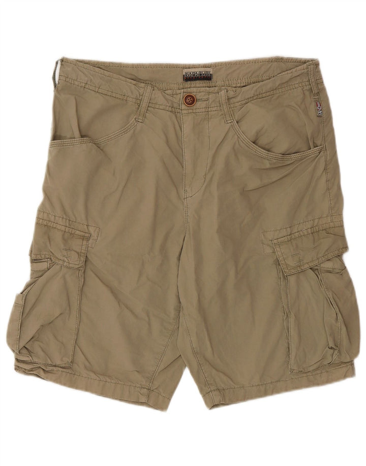 Napapijri Herren Cargo-Shorts W30 Medium Khaki Baumwolle