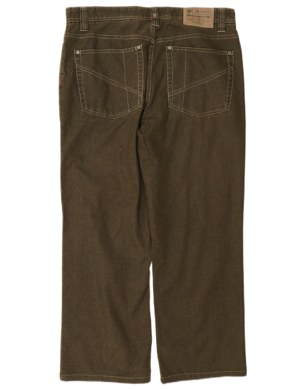 Columbia Gerade Freizeithose für Herren, W34, L29, Khaki, Baumwolle
