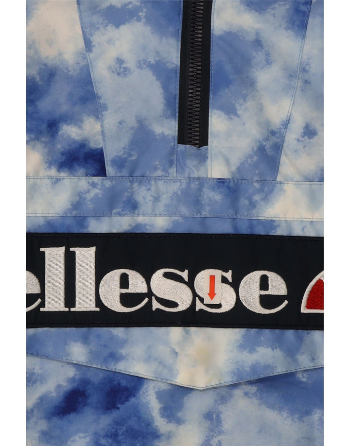 Ellesse Herren Kapuzenpullover Regenjacke UK 36 Small Blue Tie Dye Polyester