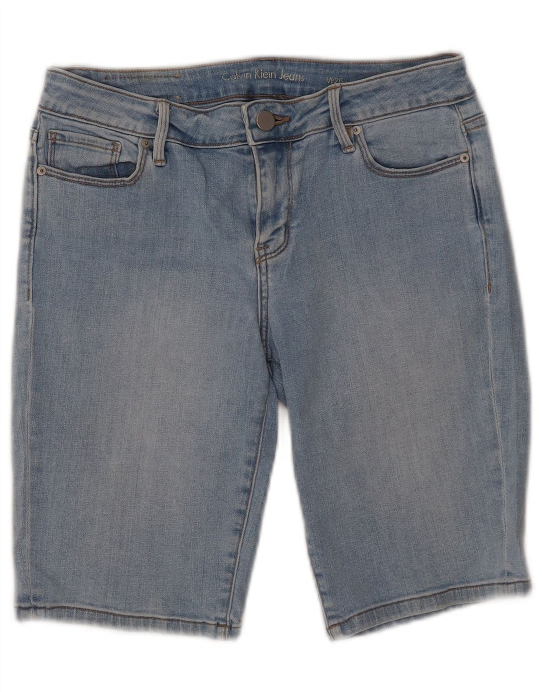 CALVIN KLEIN Damen Jeansshorts W26 Small Blaue Baumwolle