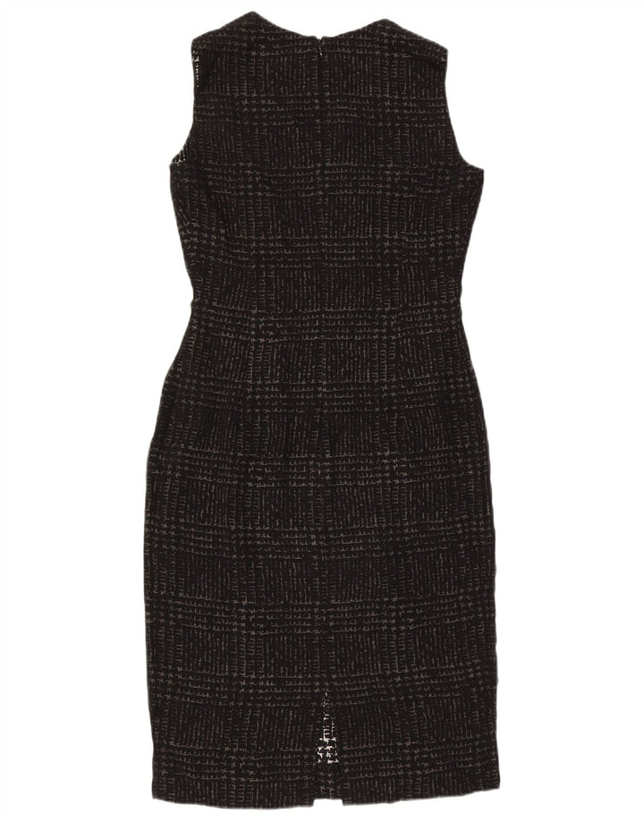 Gianfranco Ferre Damen Etuikleid UK 10 Small Schwarz Hahnentritt