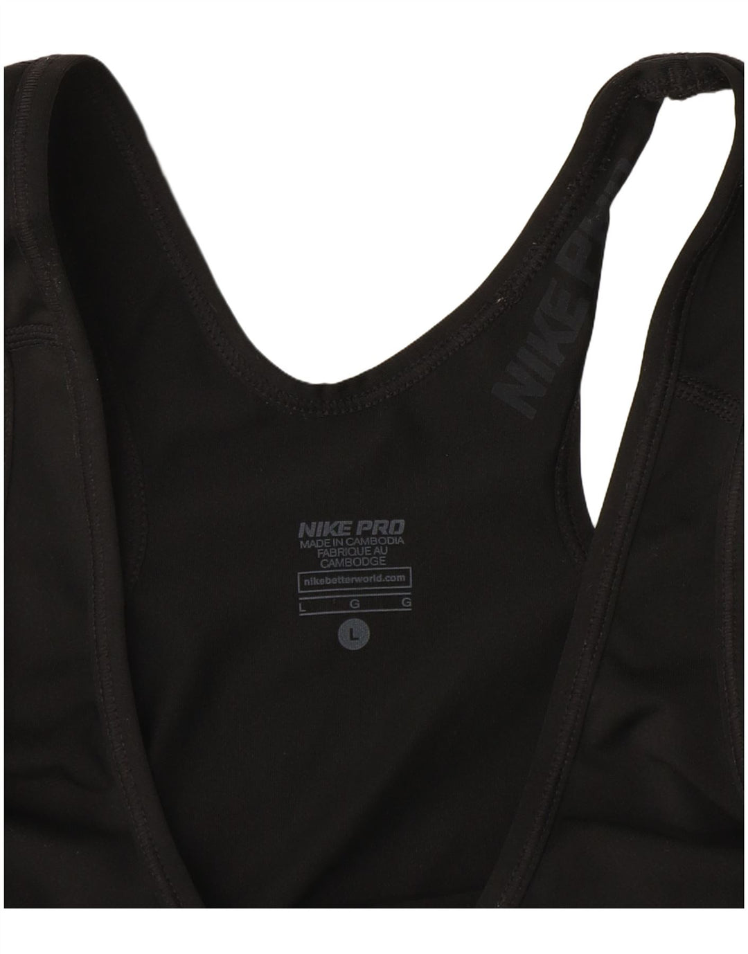 Nike Damen Dri Fit Graphic Vest Top UK 14 Large Schwarz
