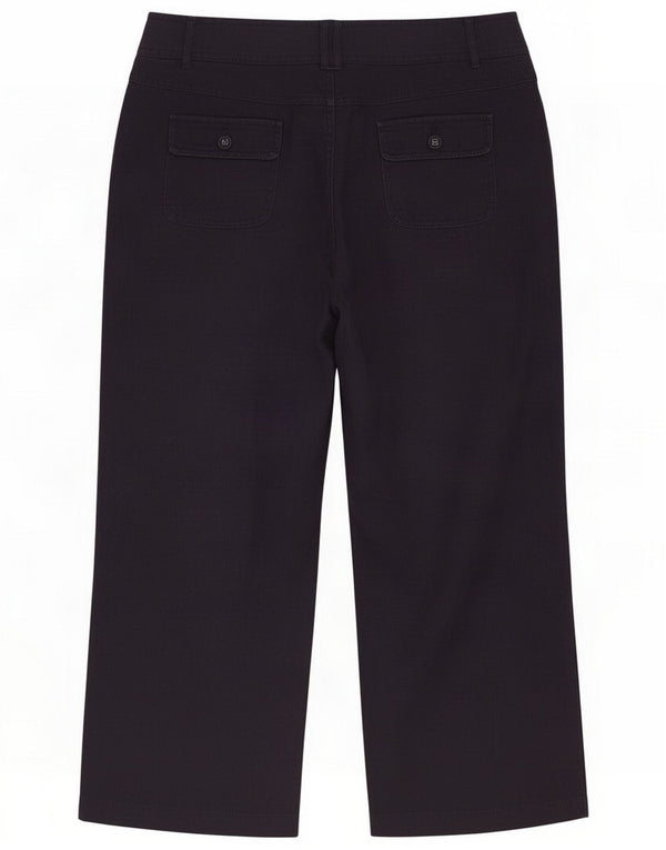 Marks & Spencer Damen Per Una Caprihose UK 12 Medium W30 L21 Schwarz