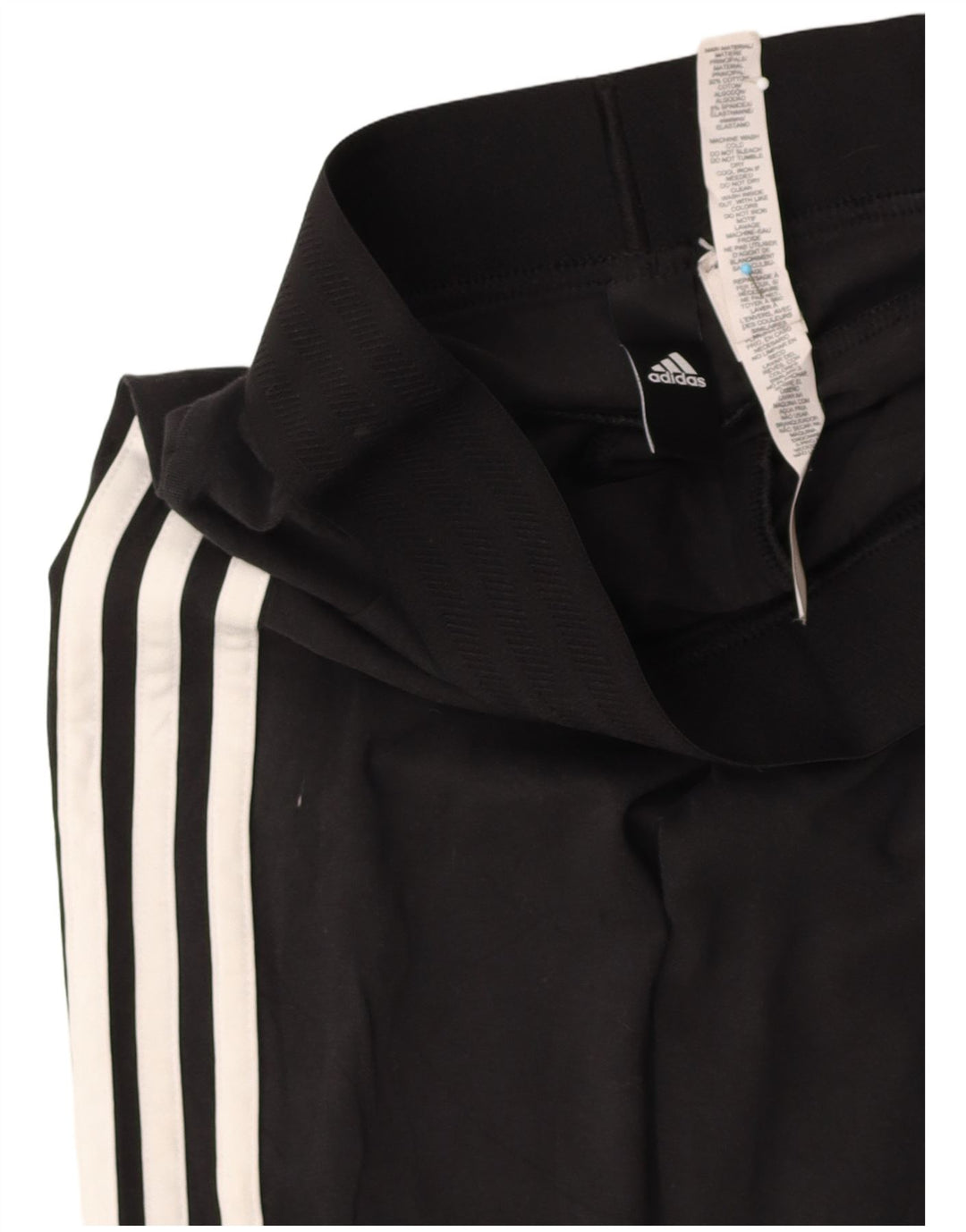 ADIDAS Womens Crop Leggings UK 10 Small  Black Cotton