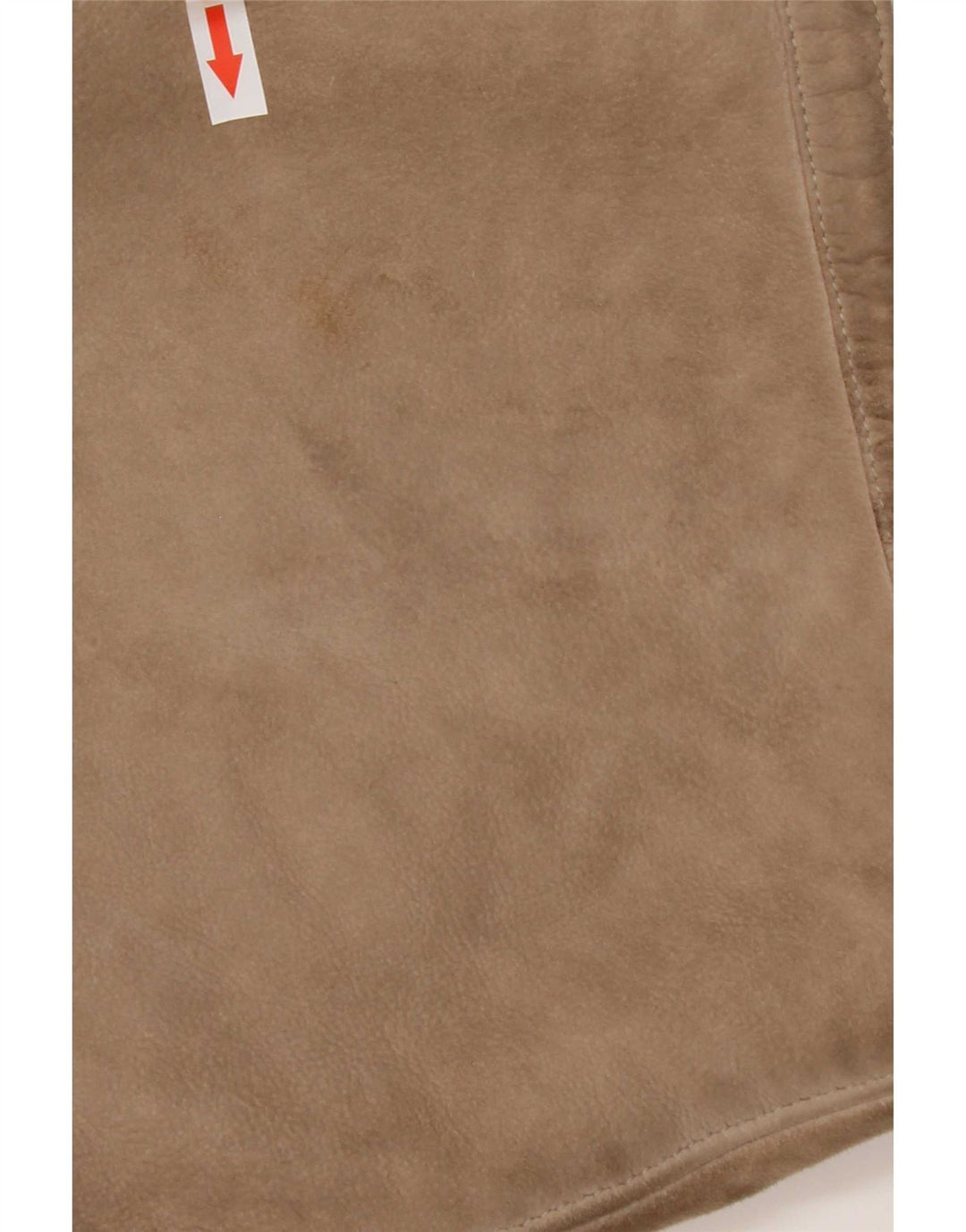 Vintage Damen Shearling-Mantel mit 3/4-Ärmeln, UK 14, Mittelbeige