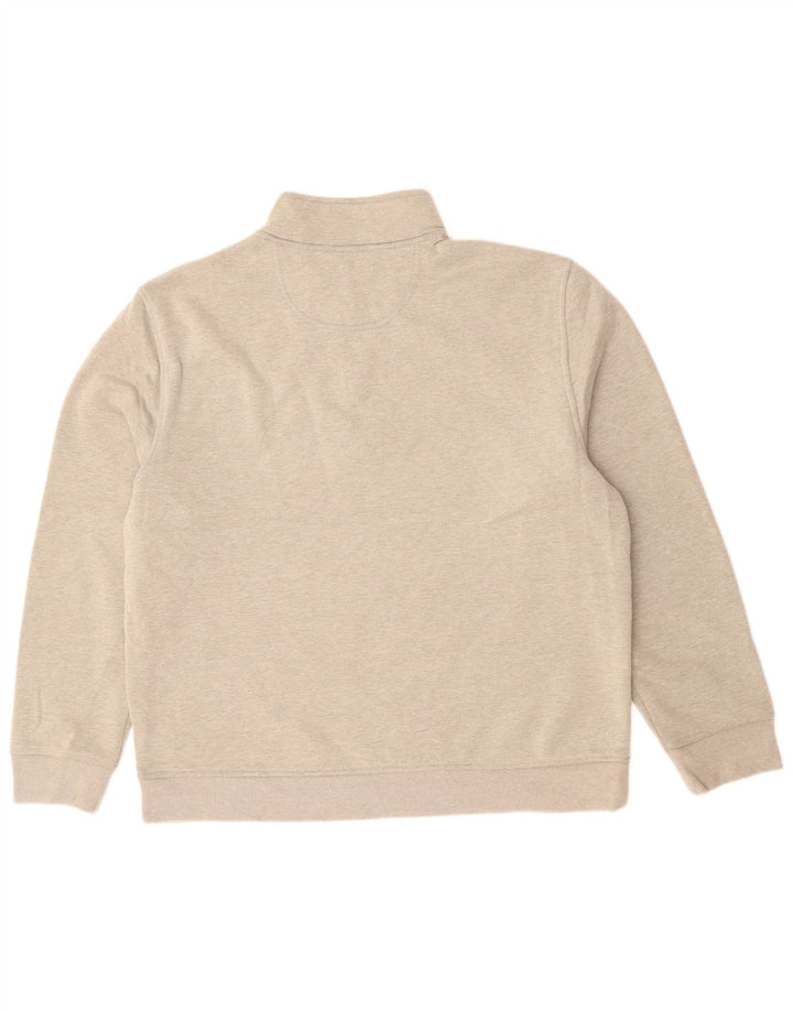 IZOD Herren-Sweatshirt mit Reißverschluss am Hals, mittelgraue Baumwolle
