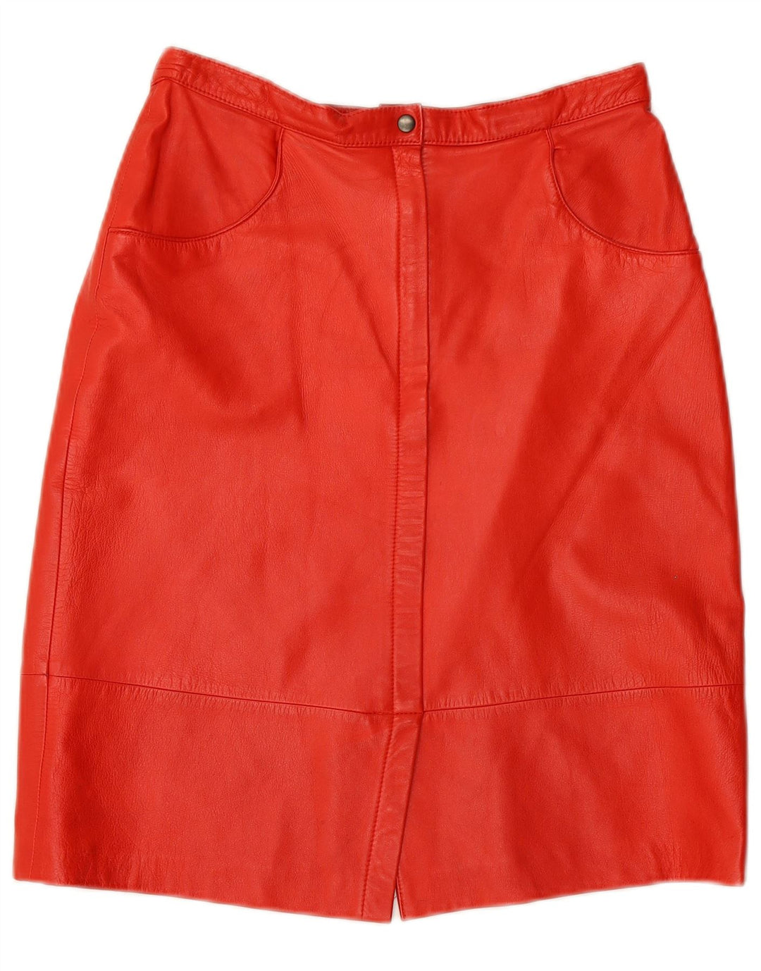 JEAN PIERRE MICHELET Damen Rock mit hoher Taille EU 42 Groß W28 Rotes Leder