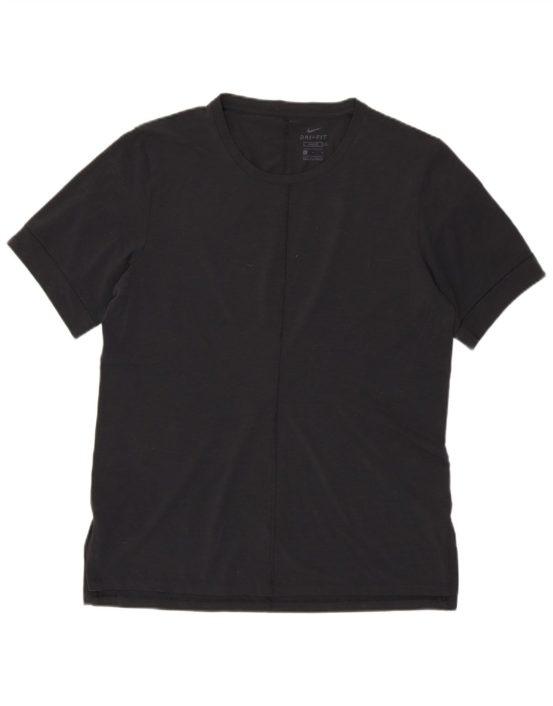 NIKE Herren Dri Fit Slim Fit T-Shirt Top Large Schwarz Polyester